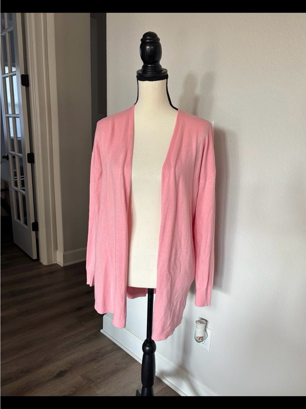 LOFT Light Pink Open-Front Cardigan Sweater Women’s M